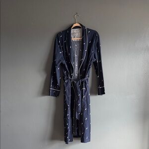 Men’s Navy Robe with White Accents by Nautica